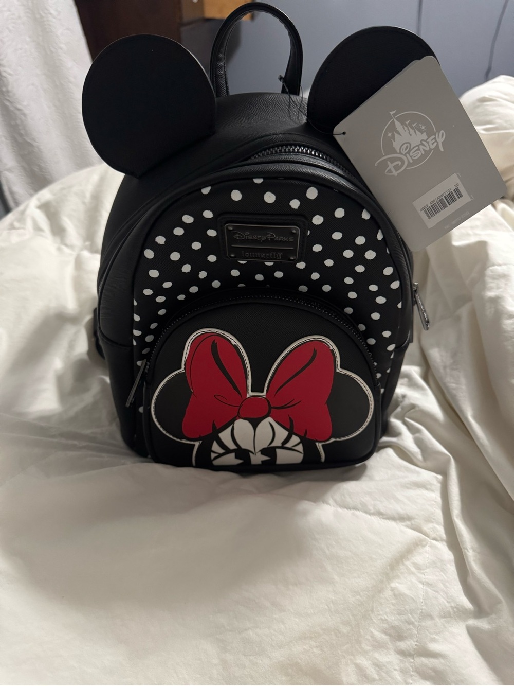 Disney Minnie Mouse Black and Red Kids Backpack with Ears